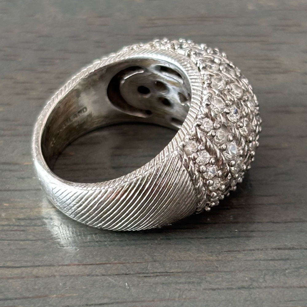 Judith Ripka Cubic Zirconia CZ 925 Sterling Silver Ring size 6 - Picture 4 of 7